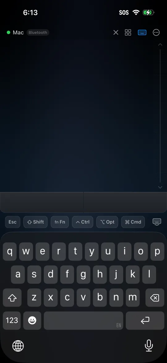 AndroMouse — app screen 1
