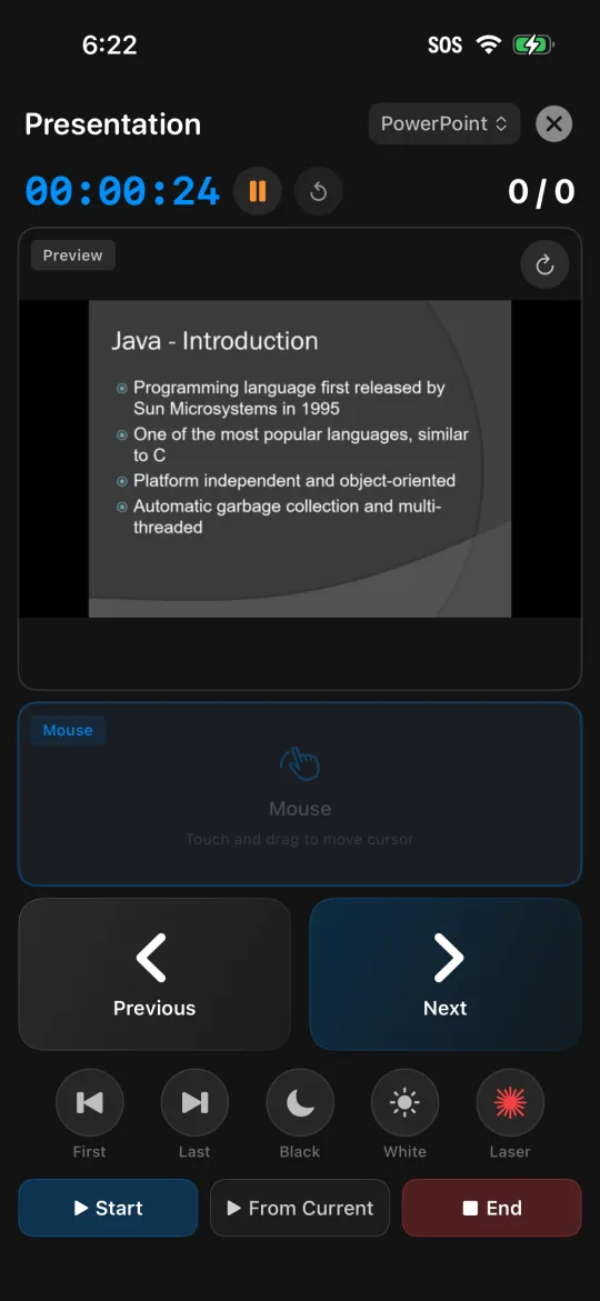 AndroMouse — app screen 2