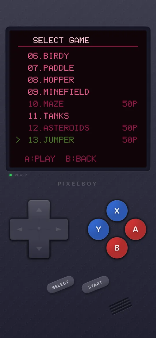 PixelBoy — app screen 3